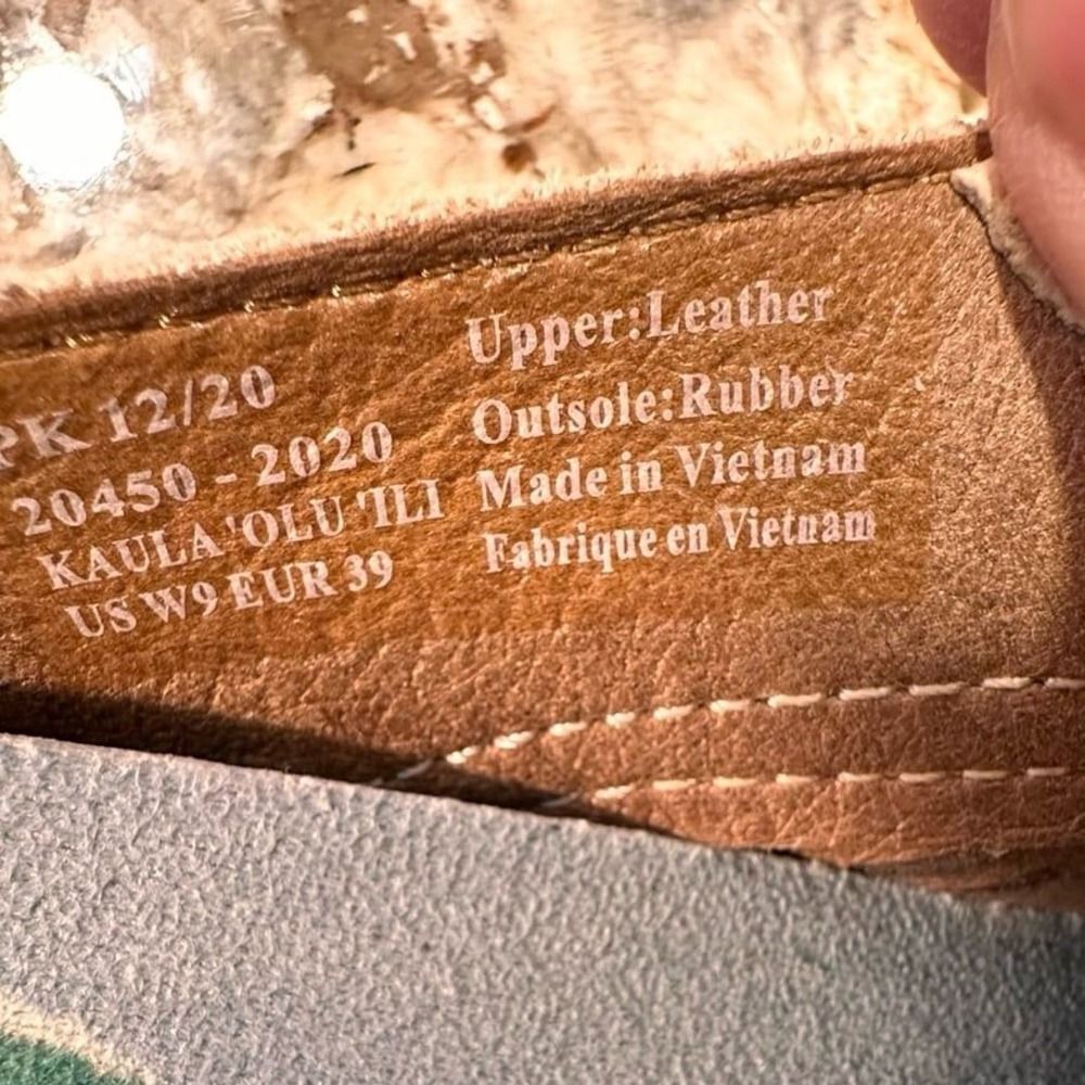 Olukai Kaula Olu lli Palm Leaf Cut Out Espadrille Slip On Flats - Picture 3 of 12